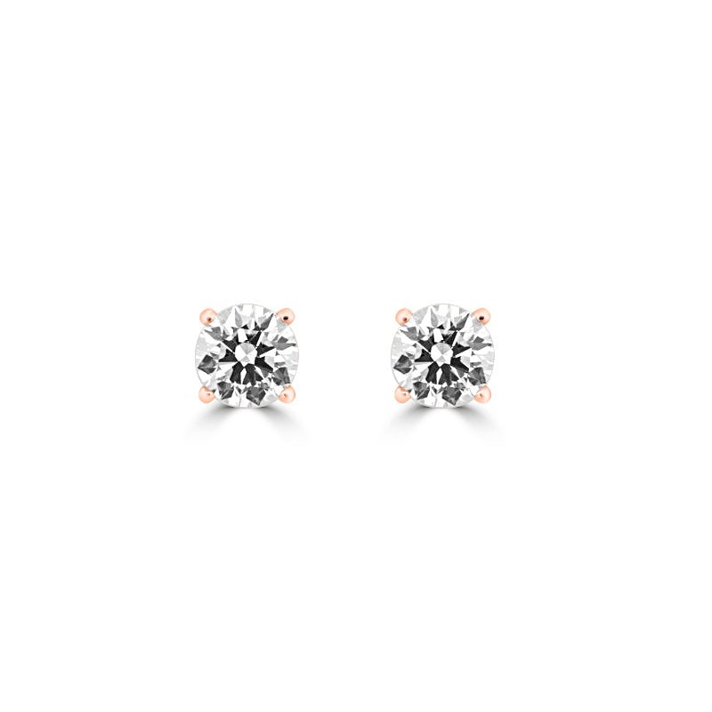 1 .00 / 1.00 CT Classic Four Prongs Round Studs (LG) - ZIZOV DIAMONDS