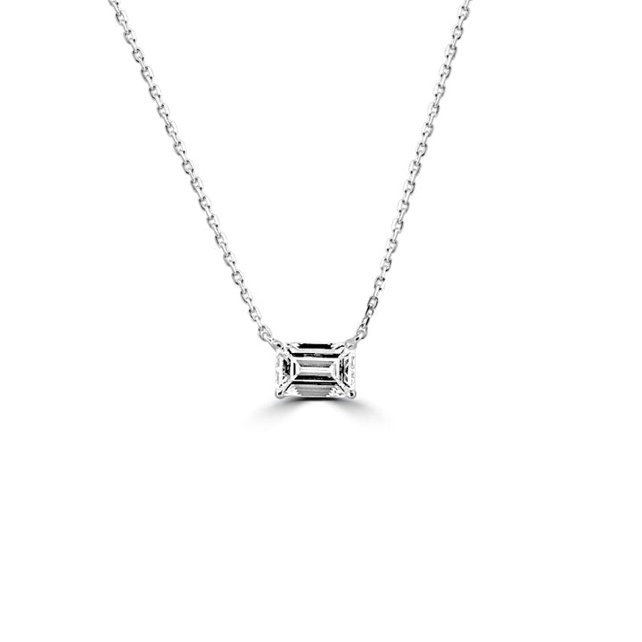 1 CT Classic Emerald Solitaire pendant (LG) - ZIZOV DIAMONDS