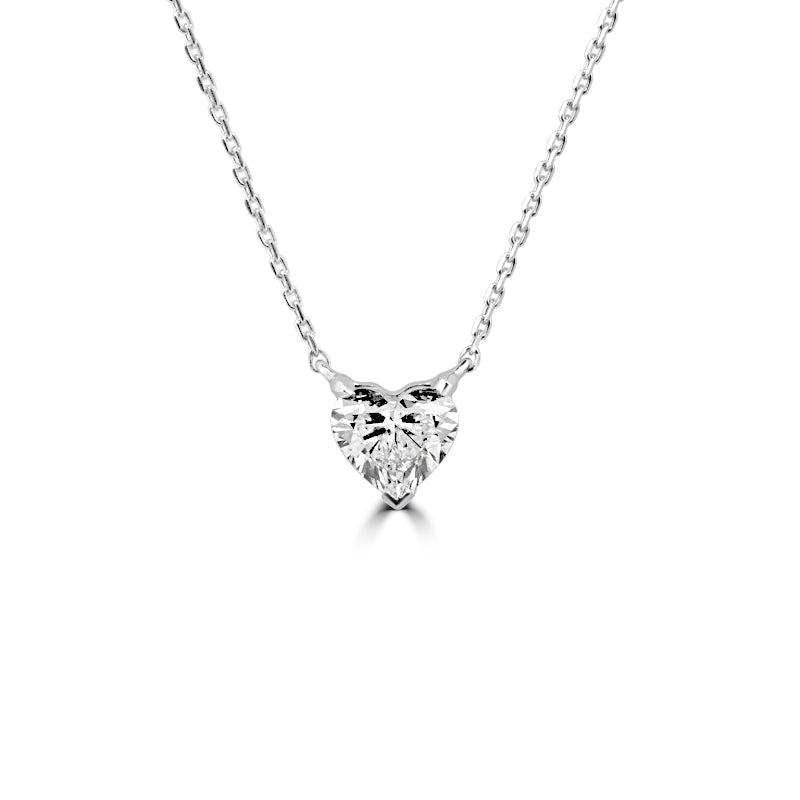 1 CT Classic Heart - Shape Solitaire Pendant (LG) - ZIZOV DIAMONDS