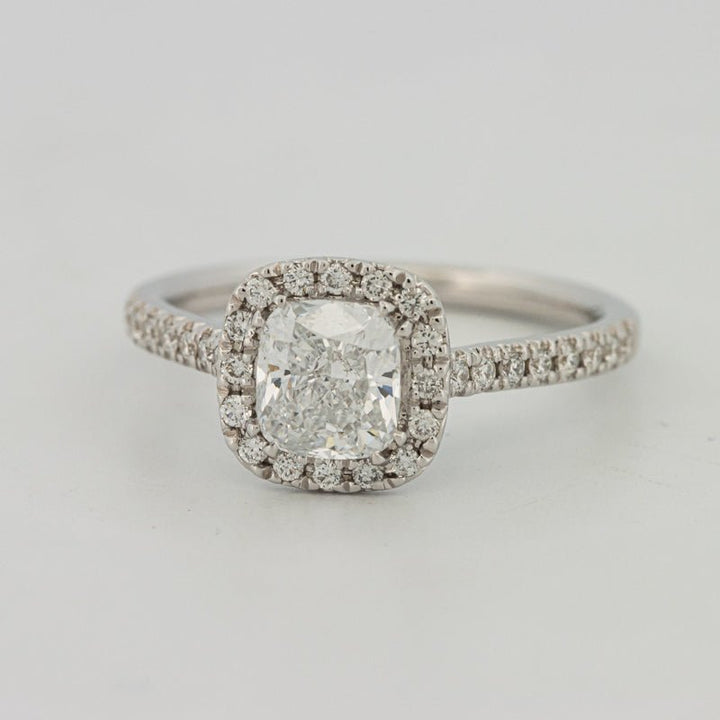 1 CT Cushion Cut Halo Pavé Solitaire (LG) - ZIZOV DIAMONDS