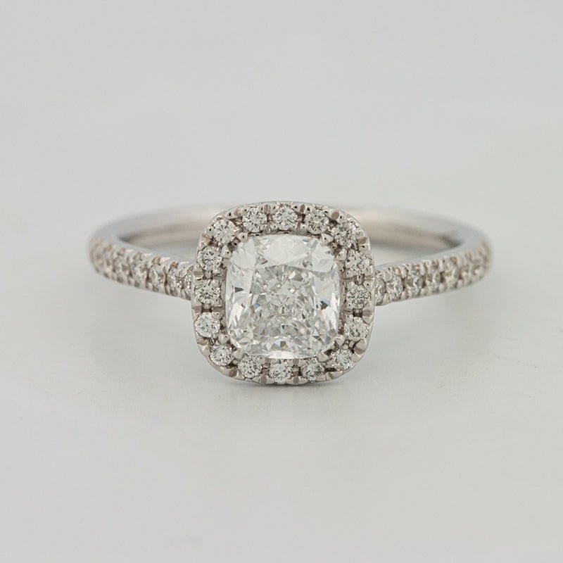 1 CT Cushion Cut Halo Pavé Solitaire (LG) - ZIZOV DIAMONDS