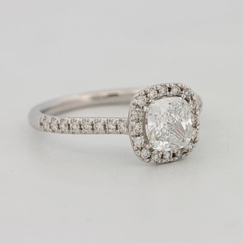 1 CT Cushion Cut Halo Pavé Solitaire (LG) - ZIZOV DIAMONDS