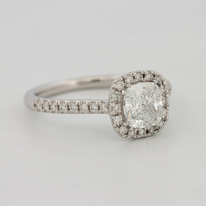 1 CT Cushion Cut Halo Pavé Solitaire (LG) - ZIZOV DIAMONDS
