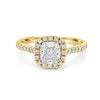 1 CT Cushion Cut Halo Pavé Solitaire (LG) - ZIZOV DIAMONDS