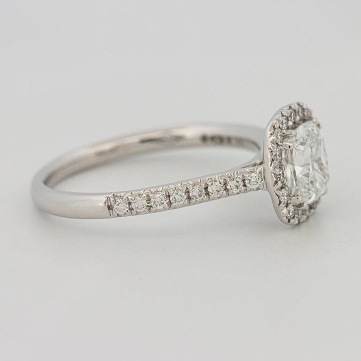 1 CT Cushion Cut Halo Pavé Solitaire (LG) - ZIZOV DIAMONDS