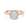1 CT Cushion Cut Halo Pavé Solitaire (LG) - ZIZOV DIAMONDS