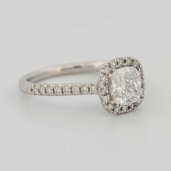 1 CT Cushion Cut Halo Pavé Solitaire (LG) - ZIZOV DIAMONDS
