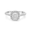 1 CT Cushion Cut Halo Pavé Solitaire (LG) - ZIZOV DIAMONDS