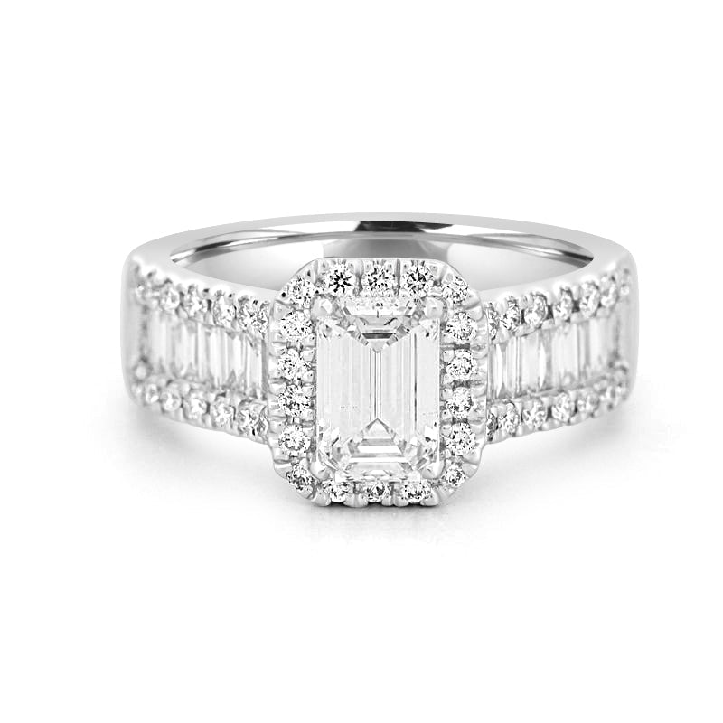 1 CT Emerald Cut Baguette Ring (LG) - ZIZOV DIAMONDS