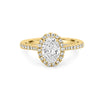 1 CT Oval Cut Halo Pavé Solitaire (LG) - ZIZOV DIAMONDS
