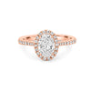 1 CT Oval Cut Halo Pavé Solitaire (LG) - ZIZOV DIAMONDS