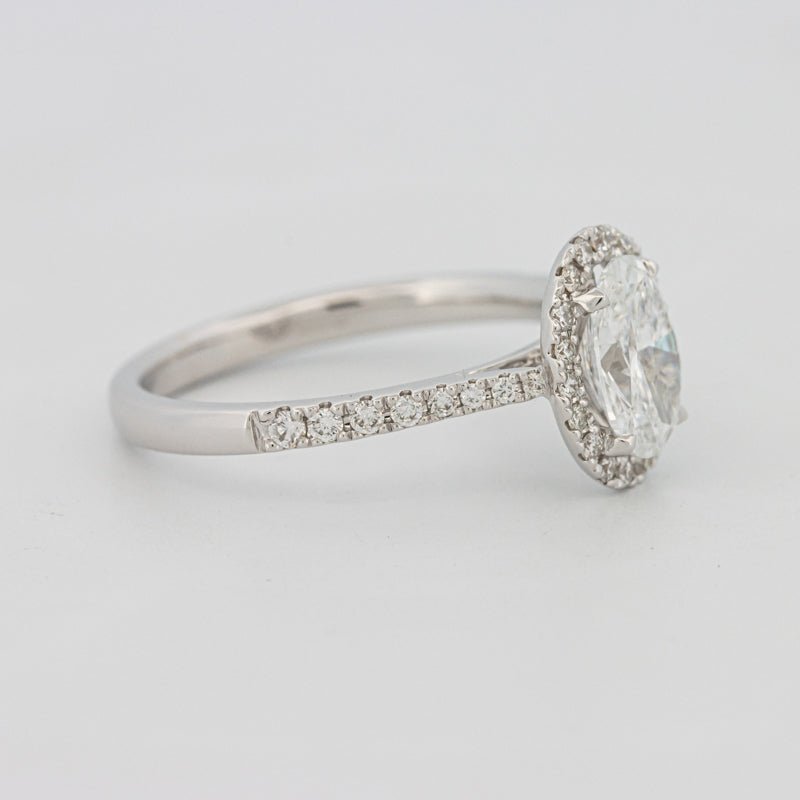 1 CT Oval Cut Halo Pavé Solitaire (LG) - ZIZOV DIAMONDS