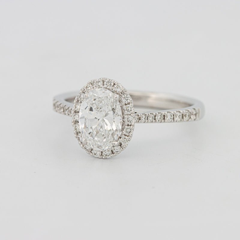 1 CT Oval Cut Halo Pavé Solitaire (LG) - ZIZOV DIAMONDS