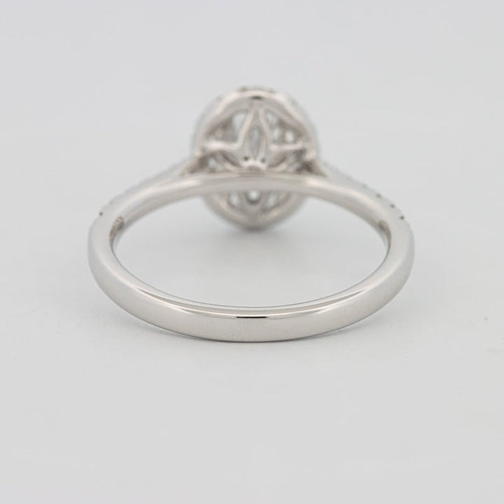 1 CT Oval Cut Halo Pavé Solitaire (LG) - ZIZOV DIAMONDS