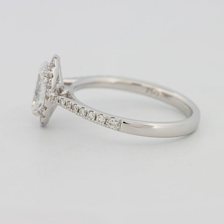 1 CT Oval Cut Halo Pavé Solitaire (LG) - ZIZOV DIAMONDS