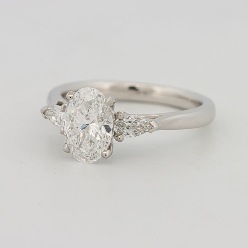 1 CT Oval Cut Trilogy Solitaire (LG) - ZIZOV DIAMONDS