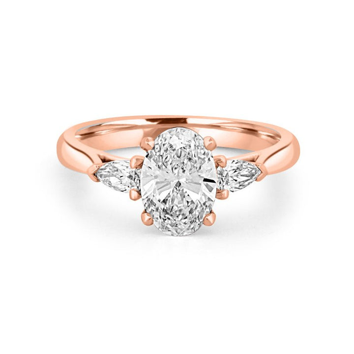 1 CT Oval Cut Trilogy Solitaire (LG) - ZIZOV DIAMONDS