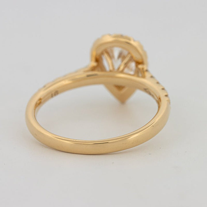 1 CT Pear - shape Halo Pavé Solitaire (LG) - ZIZOV DIAMONDS