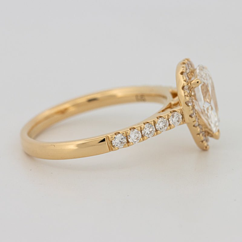 1 CT Pear - shape Halo Pavé Solitaire (LG) - ZIZOV DIAMONDS