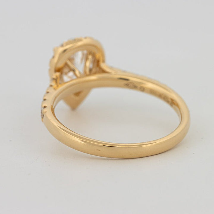 1 CT Pear - shape Halo Pavé Solitaire (LG) - ZIZOV DIAMONDS