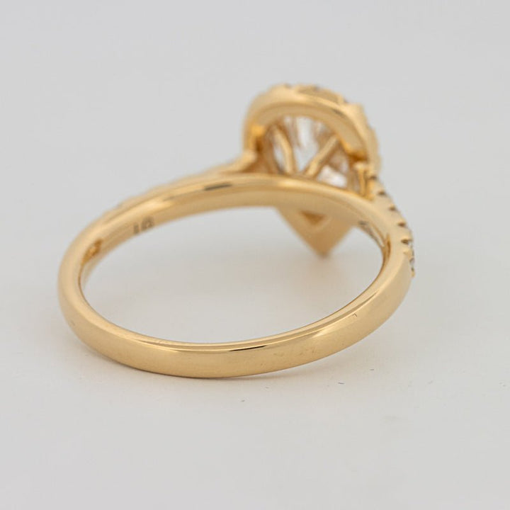 1 CT Pear - shape Halo Pavé Solitaire (LG) - ZIZOV DIAMONDS