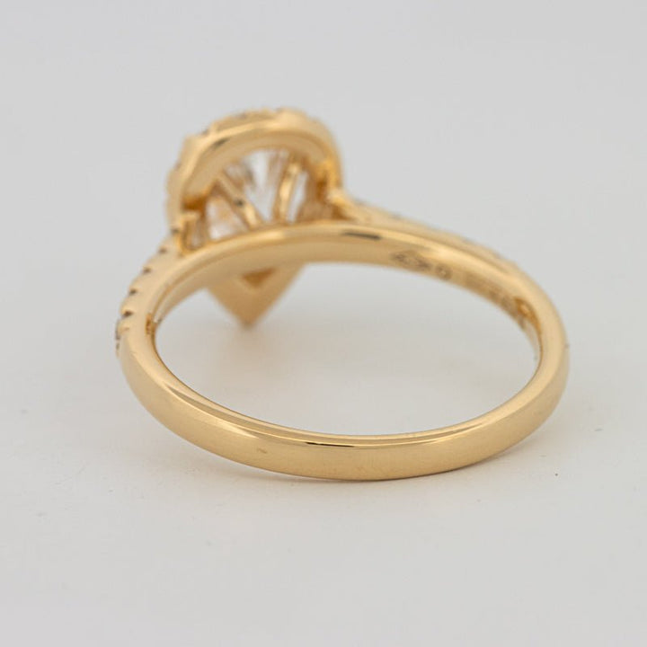 1 CT Pear - shape Halo Pavé Solitaire (LG) - ZIZOV DIAMONDS