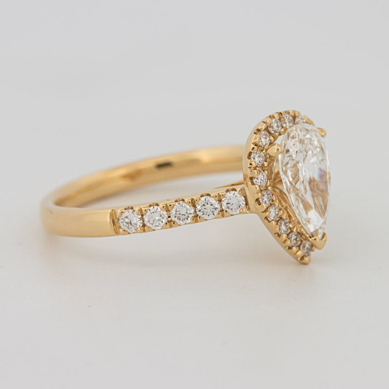 1 CT Pear - shape Halo Pavé Solitaire (LG) - ZIZOV DIAMONDS