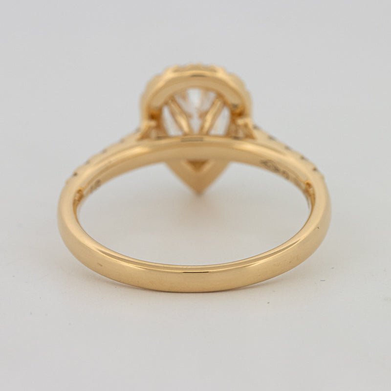 1 CT Pear - shape Halo Pavé Solitaire (LG) - ZIZOV DIAMONDS