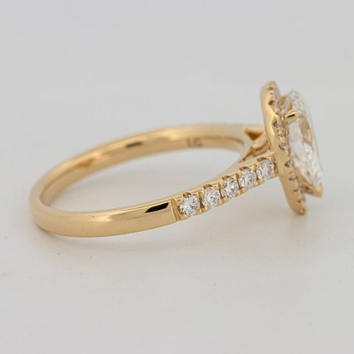 1 CT Pear - shape Halo Pavé Solitaire (LG) - ZIZOV DIAMONDS