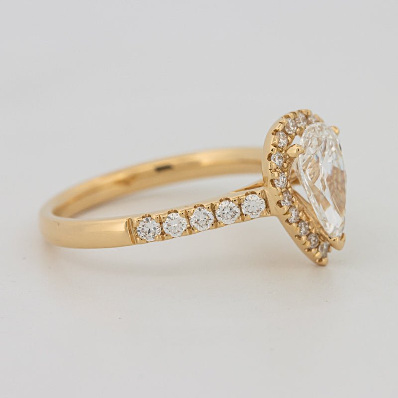 1 CT Pear - shape Halo Pavé Solitaire (LG) - ZIZOV DIAMONDS