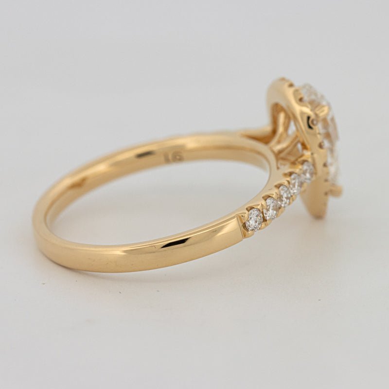 1 CT Pear - shape Halo Pavé Solitaire (LG) - ZIZOV DIAMONDS