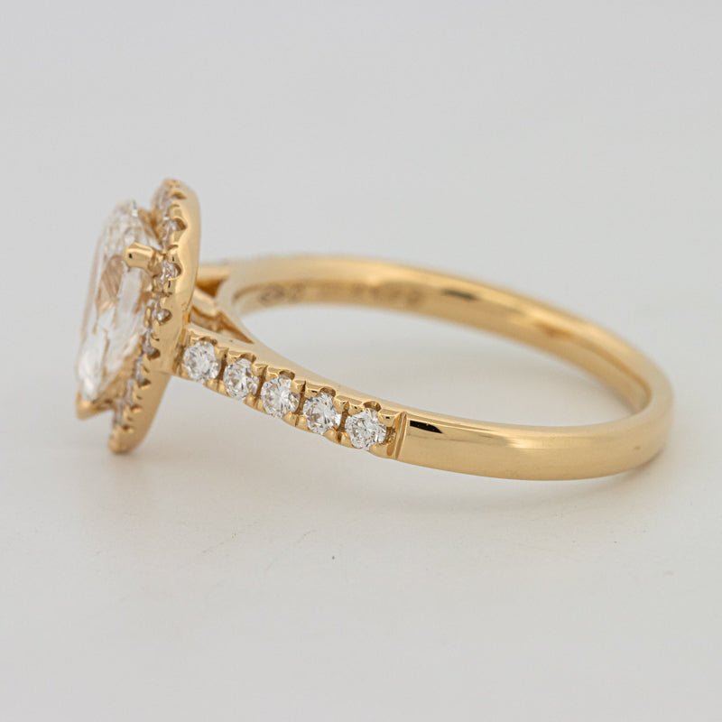 1 CT Pear - shape Halo Pavé Solitaire (LG) - ZIZOV DIAMONDS