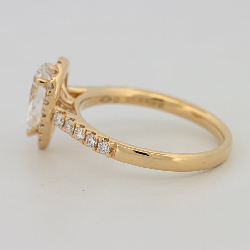 1 CT Pear - shape Halo Pavé Solitaire (LG) - ZIZOV DIAMONDS