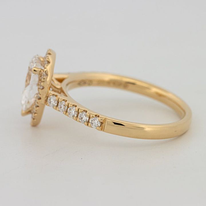 1 CT Pear - shape Halo Pavé Solitaire (LG) - ZIZOV DIAMONDS