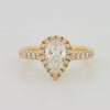 1 CT Pear - shape Halo Pavé Solitaire (LG) - ZIZOV DIAMONDS