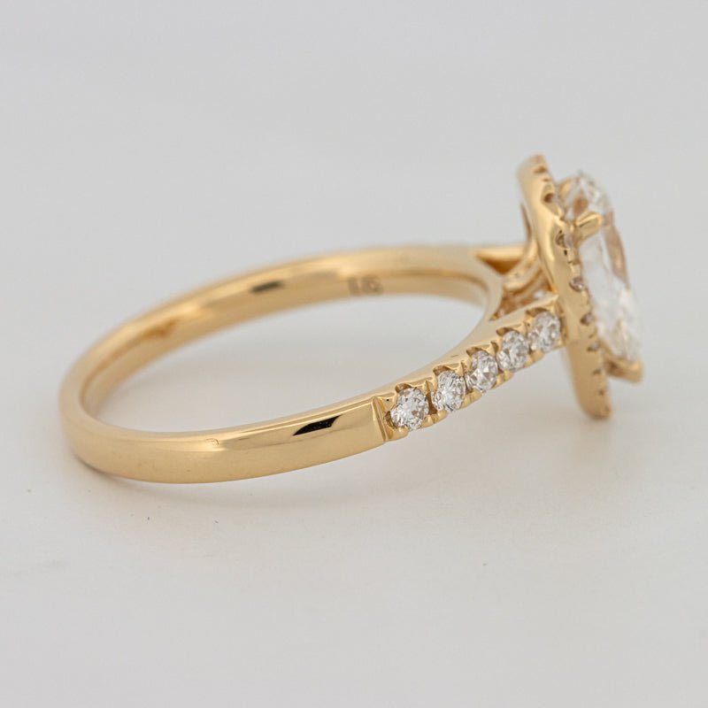 1 CT Pear - shape Halo Pavé Solitaire (LG) - ZIZOV DIAMONDS