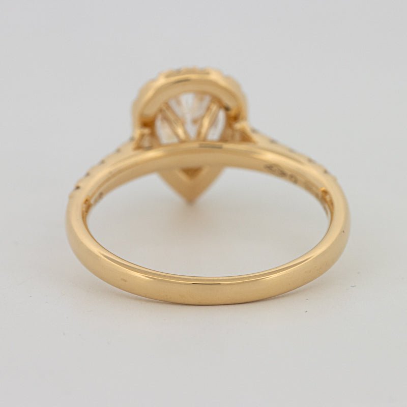 1 CT Pear - shape Halo Pavé Solitaire (LG) - ZIZOV DIAMONDS
