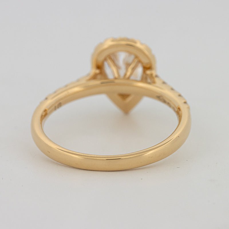 1 CT Pear - shape Halo Pavé Solitaire (LG) - ZIZOV DIAMONDS