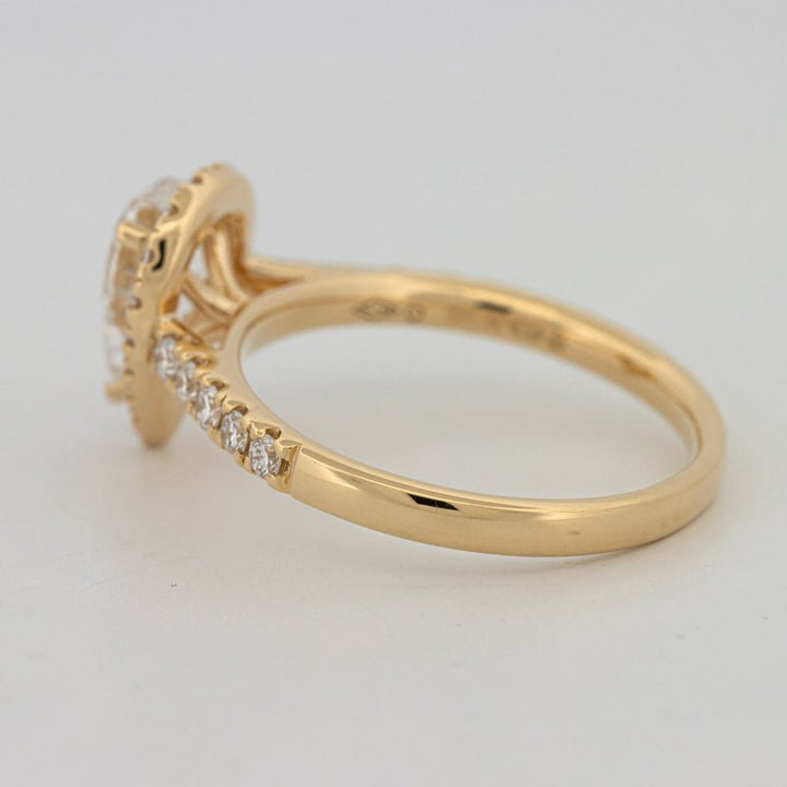 1 CT Pear - shape Halo Pavé Solitaire (LG) - ZIZOV DIAMONDS