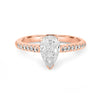 1 CT Pear - shape Pavé Solitaire (LG) - ZIZOV DIAMONDS