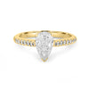 1 CT Pear - shape Pavé Solitaire (LG) - ZIZOV DIAMONDS