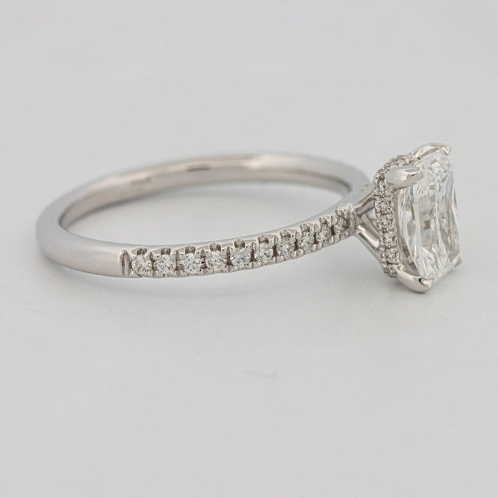1 CT Radiant Cut Under - Halo Pavé Solitaire (LG) - ZIZOV DIAMONDS