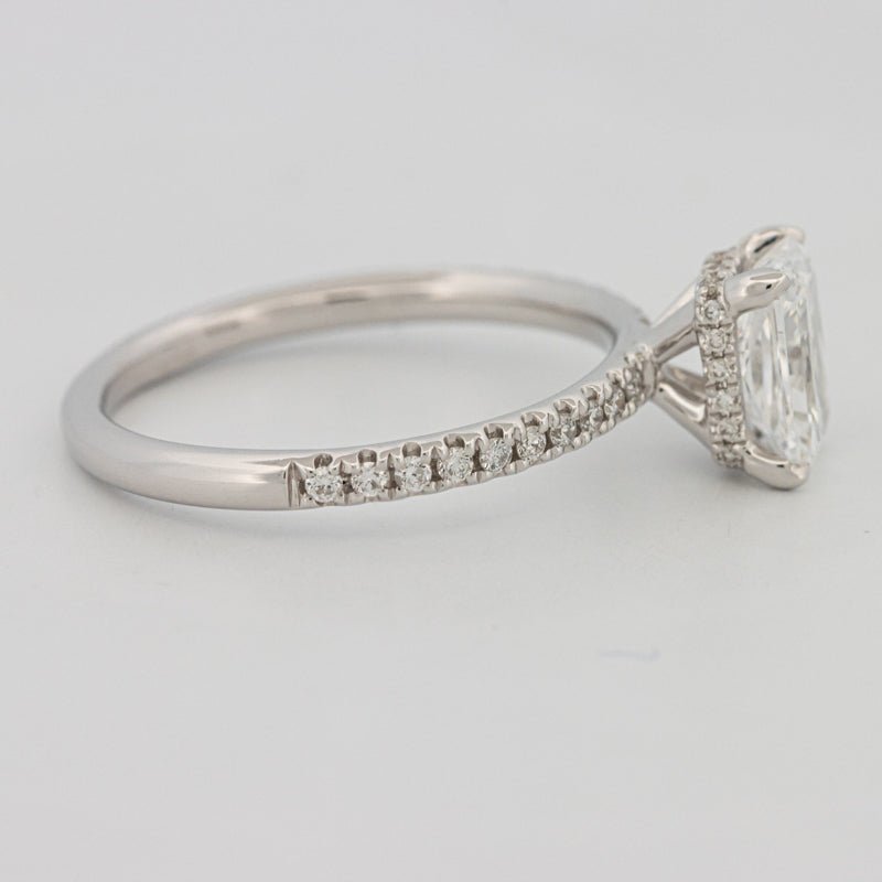 1 CT Radiant Cut Under - Halo Pavé Solitaire (LG) - ZIZOV DIAMONDS