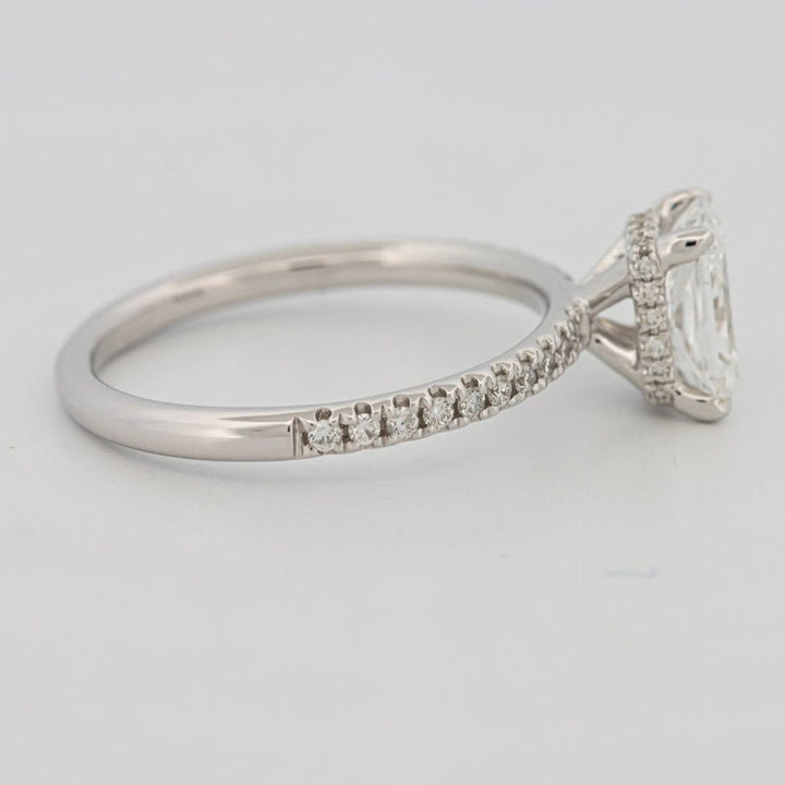 1 CT Radiant Cut Under - Halo Pavé Solitaire (LG) - ZIZOV DIAMONDS