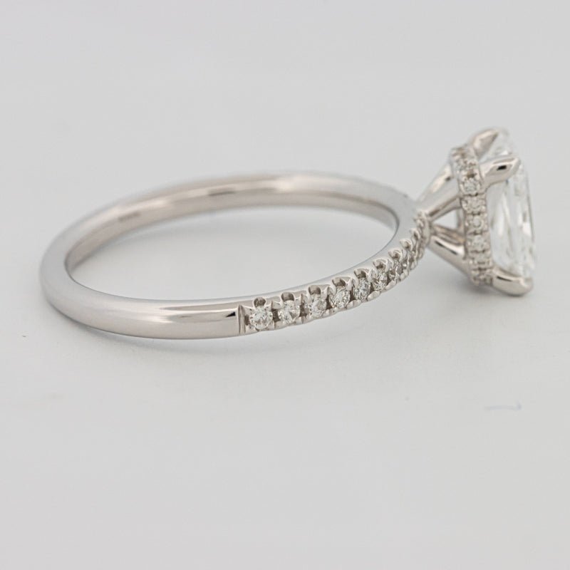 1 CT Radiant Cut Under - Halo Pavé Solitaire (LG) - ZIZOV DIAMONDS