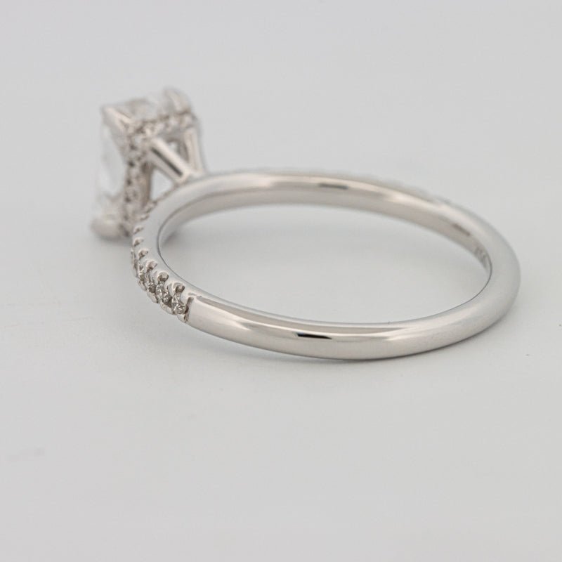 1 CT Radiant Cut Under - Halo Pavé Solitaire (LG) - ZIZOV DIAMONDS