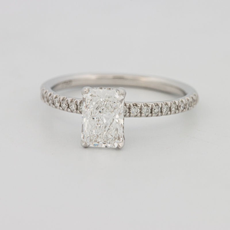 1 CT Radiant Cut Under - Halo Pavé Solitaire (LG) - ZIZOV DIAMONDS