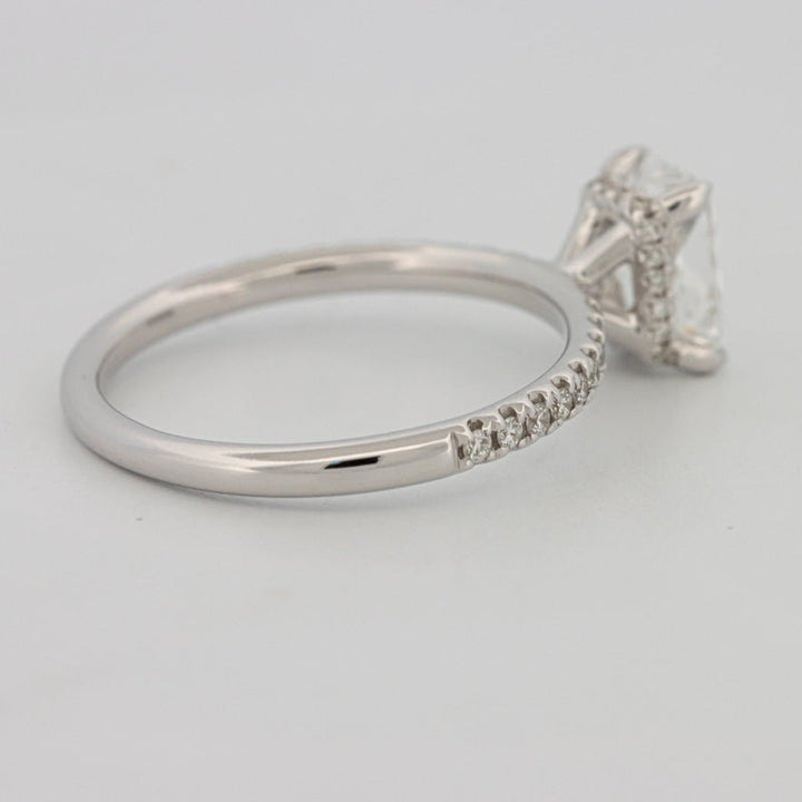 1 CT Radiant Cut Under - Halo Pavé Solitaire (LG) - ZIZOV DIAMONDS