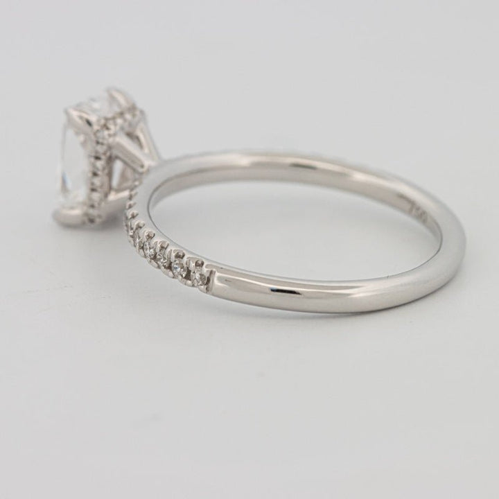 1 CT Radiant Cut Under - Halo Pavé Solitaire (LG) - ZIZOV DIAMONDS