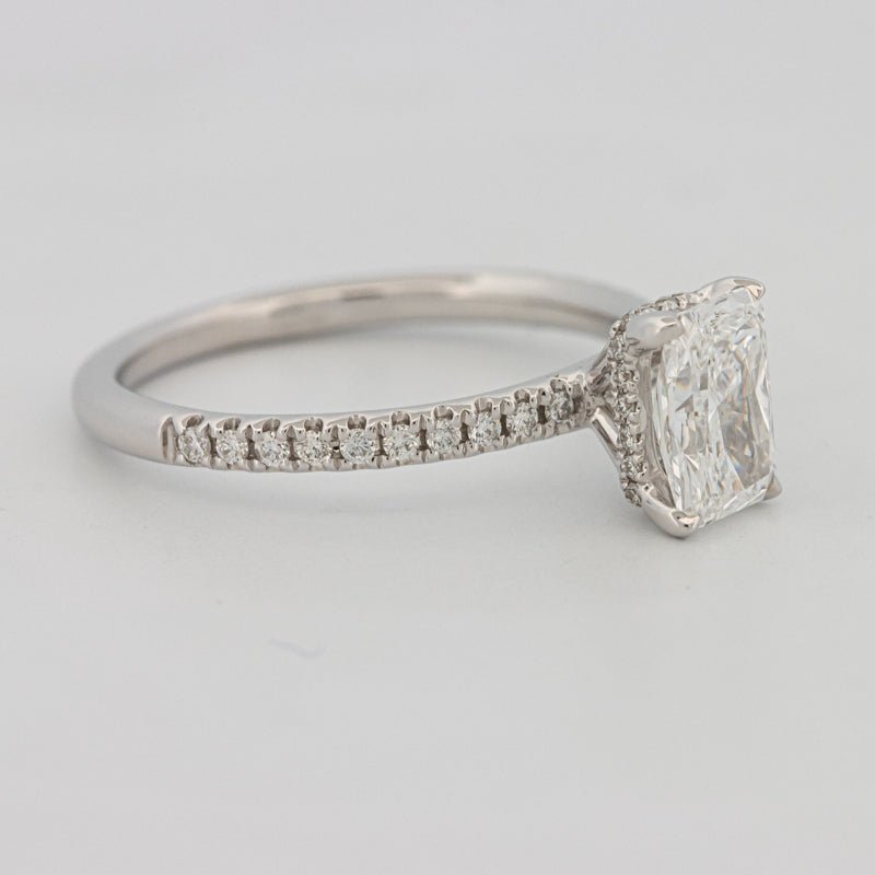 1 CT Radiant Cut Under - Halo Pavé Solitaire (LG) - ZIZOV DIAMONDS